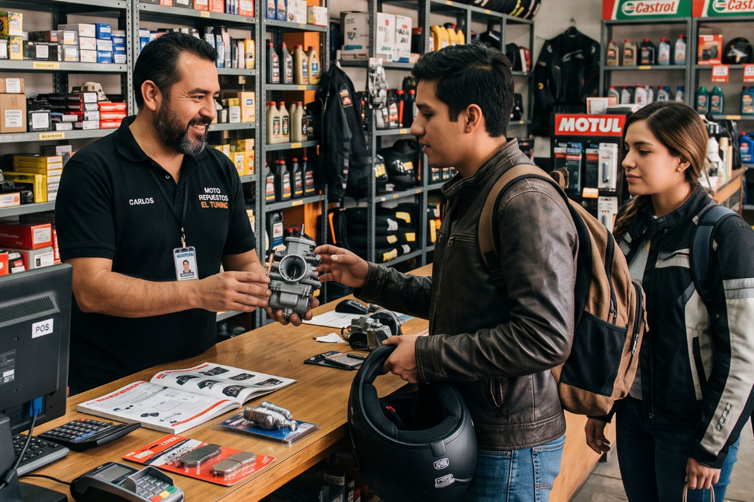 Distribución de repuestos para motos Mercomax Argentina