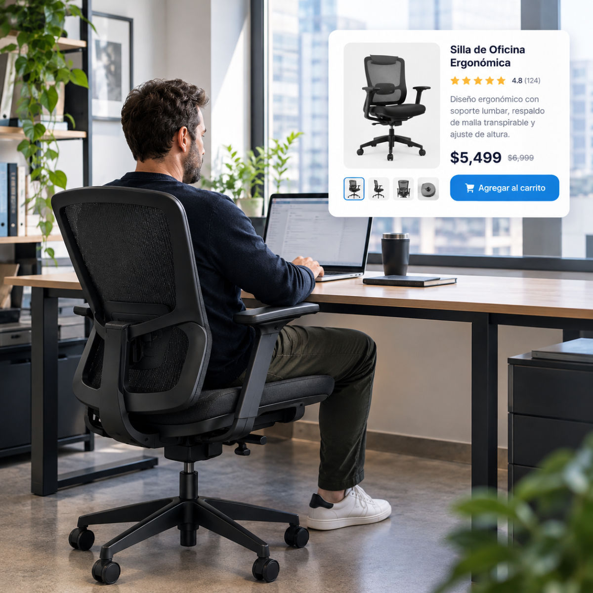Ficha de producto ecommerce adaptada